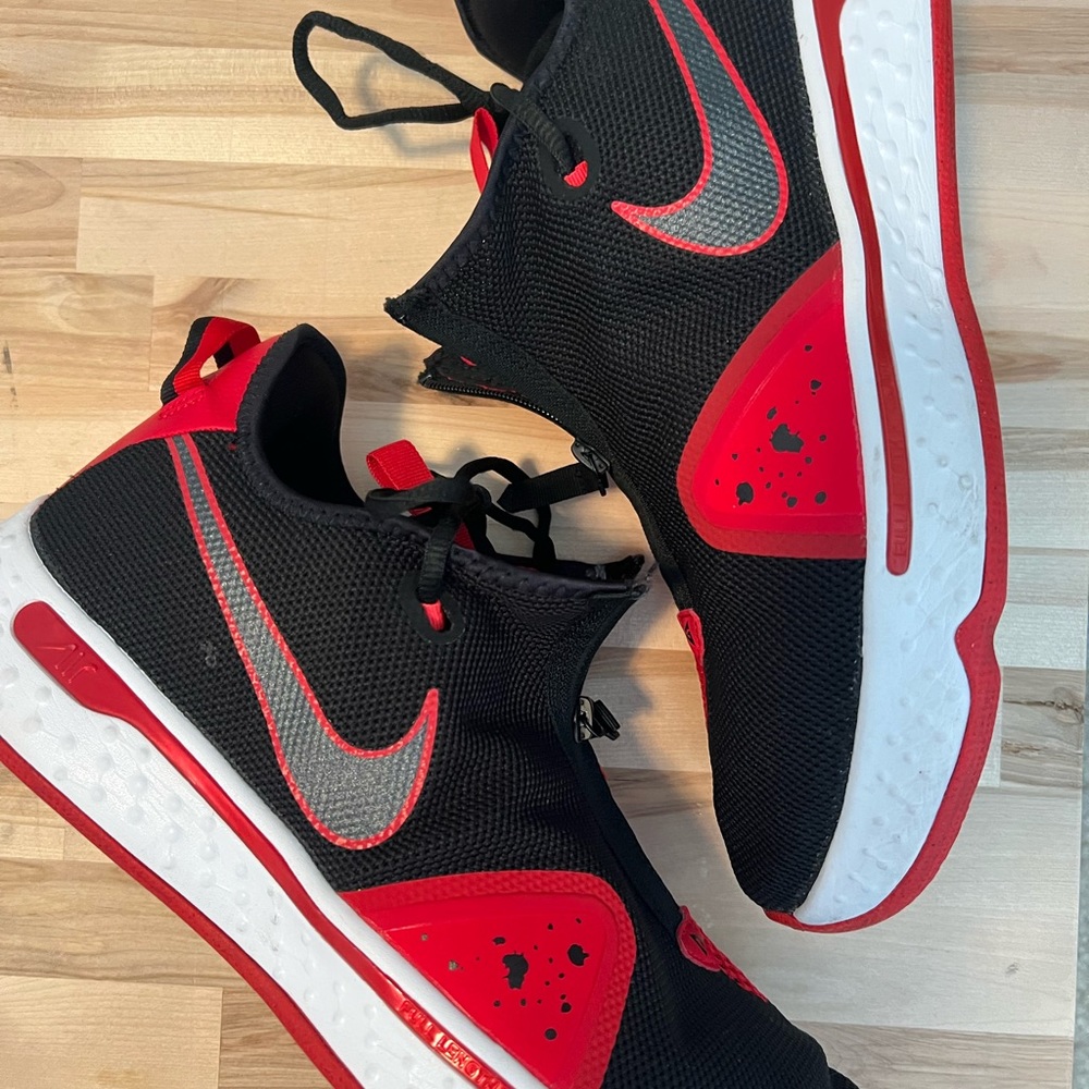 Nike PG4 black red basketball sneakers  size 12.5 CD5079-003